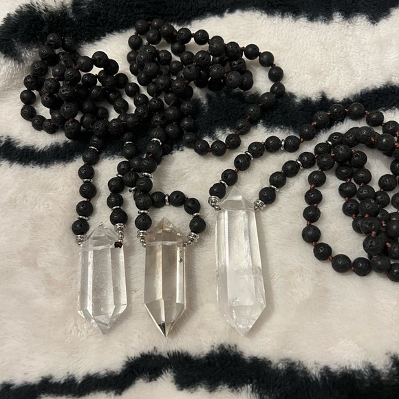 DT Power Quartz + Lava Mala Necklace - Picture 8 of 10
